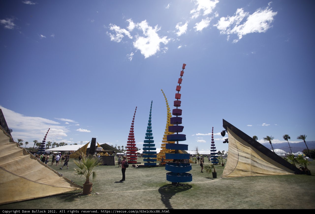 Colorful Sculptures in the Field