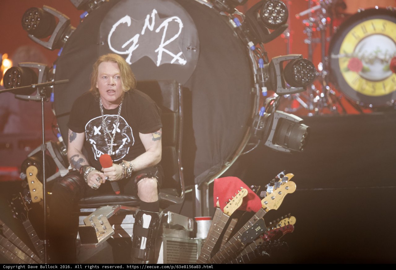 Axl Rose rocks out on the guitar at Coachella