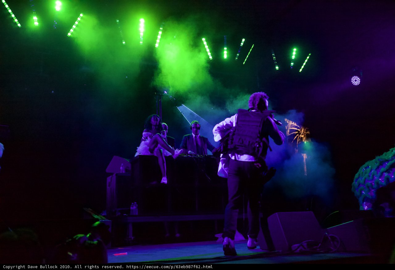 Diplo and his Band on Stage with Vibrant Lights