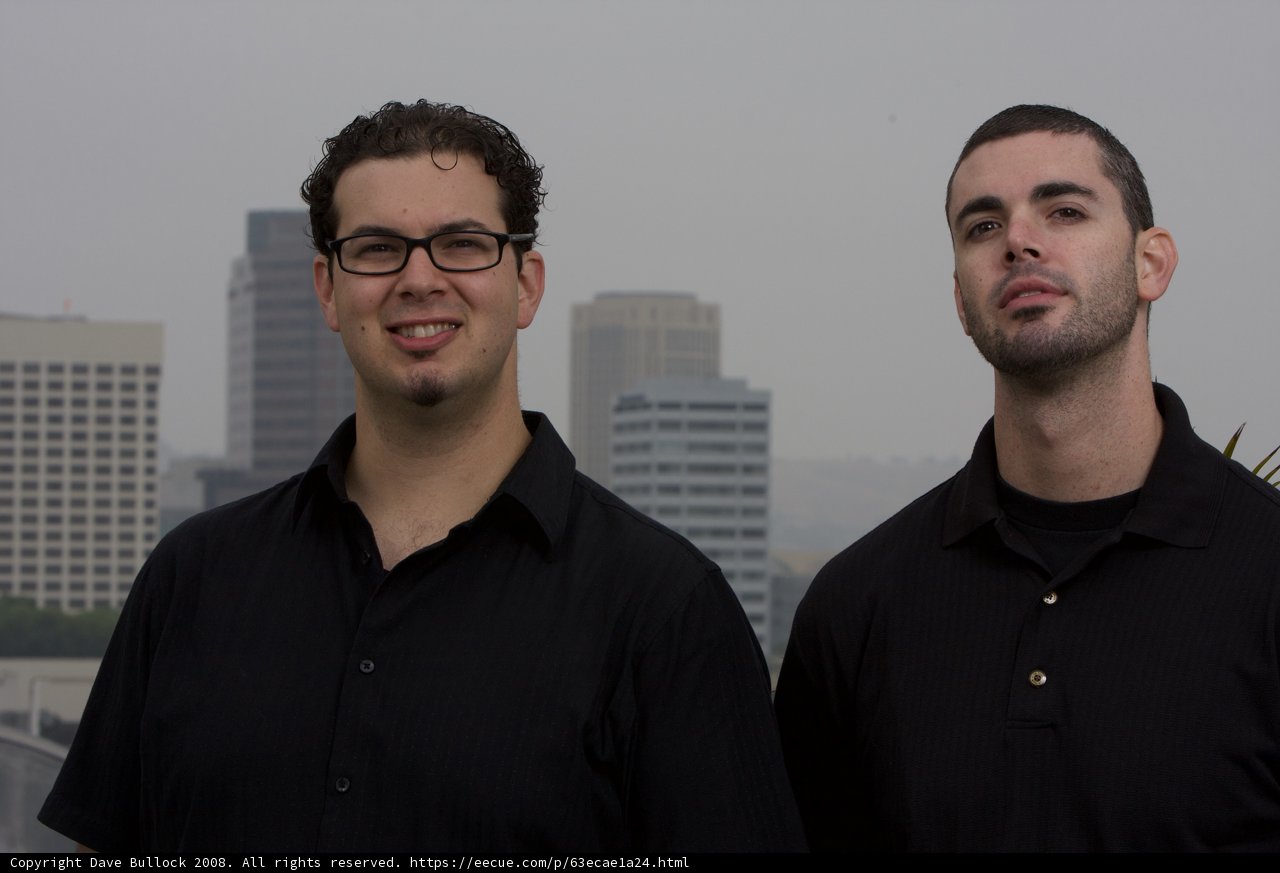 Two Men Enjoying the City View