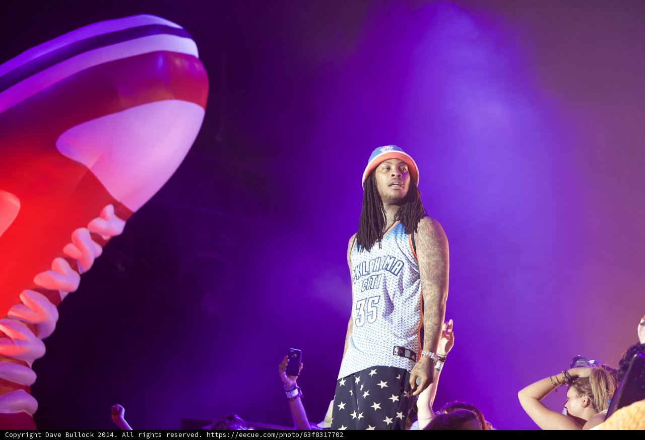 Waka Flocka Flame rocks Coachella with a giant shoe