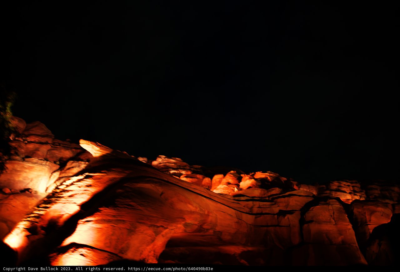 Enchanted Night at Rock Formation