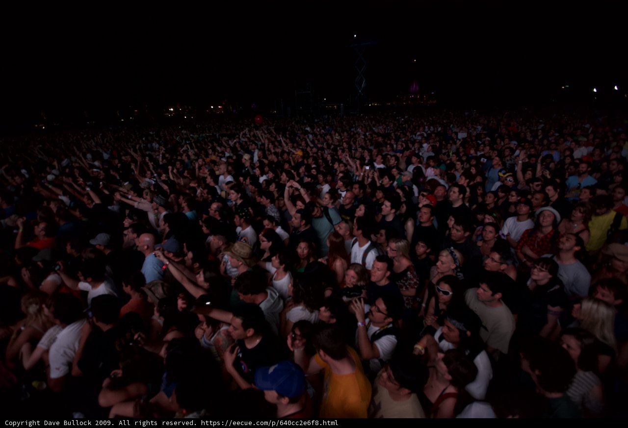 Nighttime Crowd at Coachella 2009