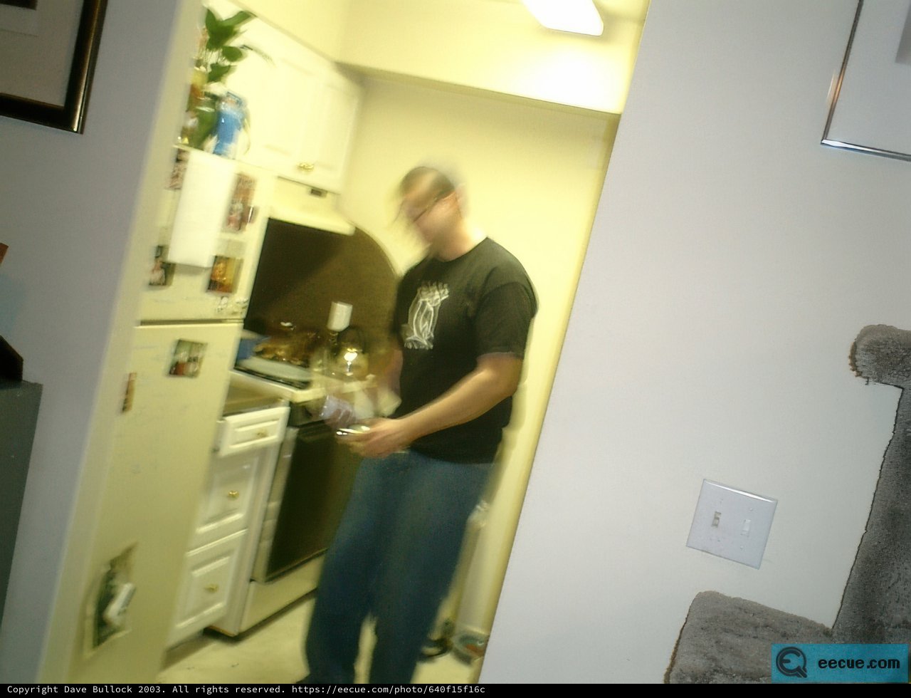 Blurry Portrait of a Man in his Kitchen