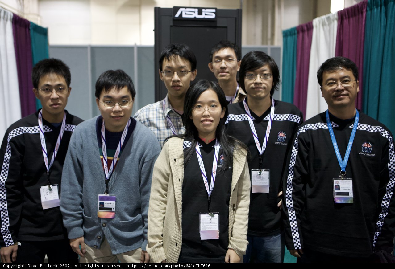 ASUS Booth with Asian Students at Super Computing '07