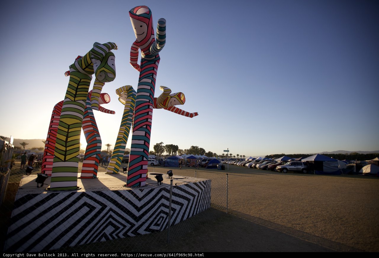 Colorful Giraffes in a Field
