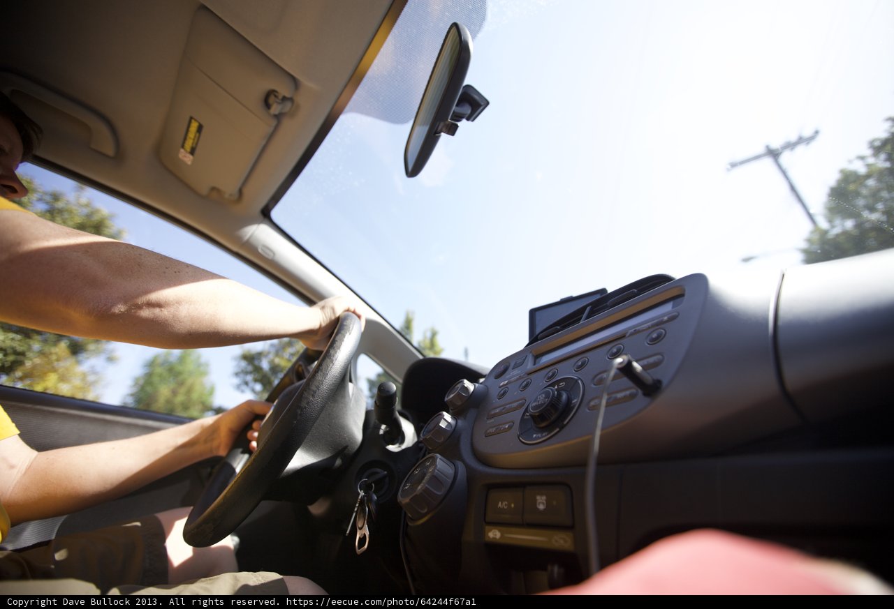 Cruising under a blue sky