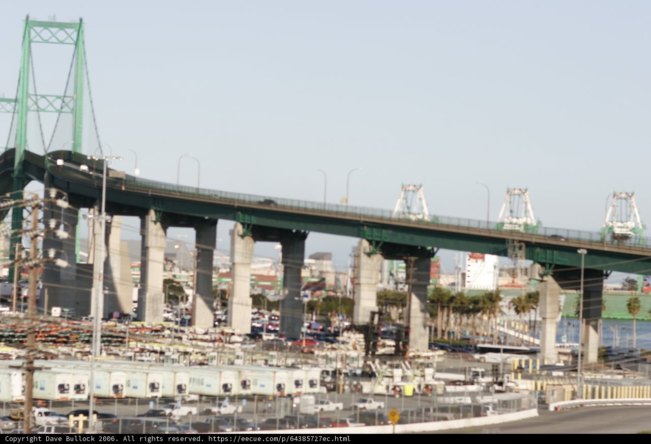 Busy Freeway Bridge Over Water