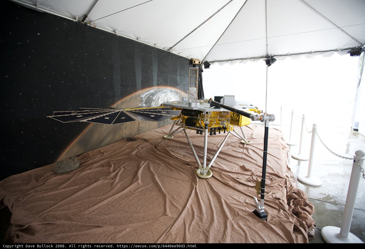 Model of Mars Rover on Display in Tent