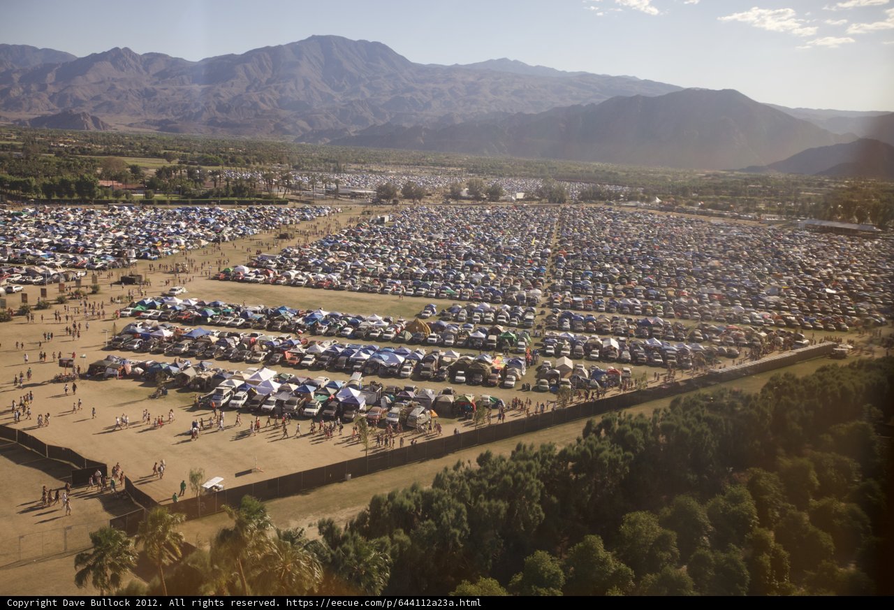 Aerial View of Coachella 2012 Weekend 2 Tents