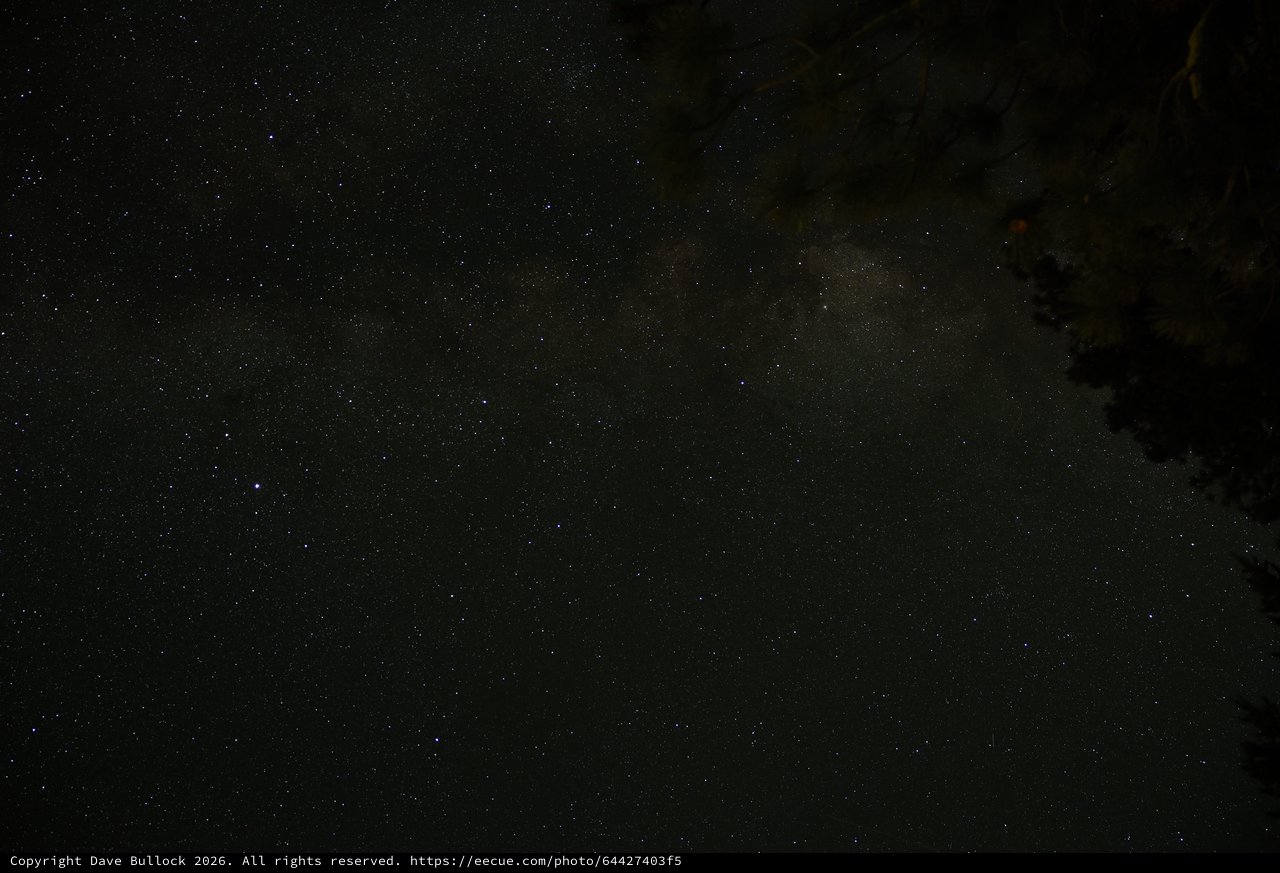 Milky Way Arches Over Mount Lassen Wilderness Night Sky