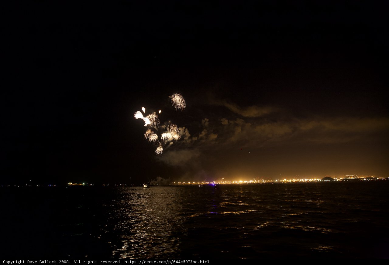 Brilliant Fireworks Show over the Serene Lake