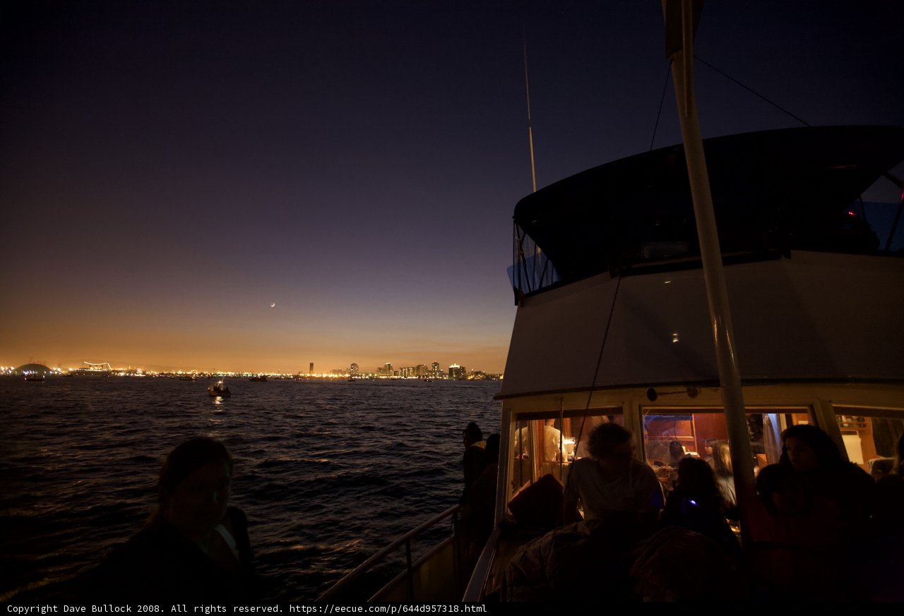 Nighttime Boating in the City