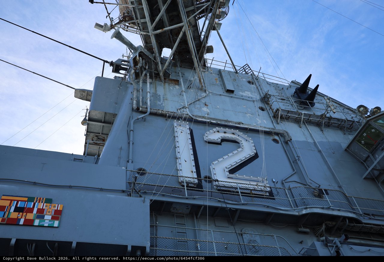 USS Hornet Island Superstructure and Hull Number