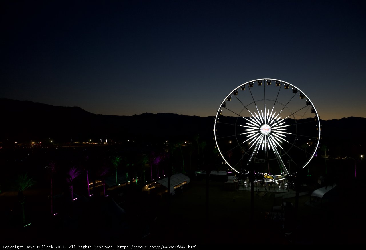 Nighttime Fun at Coachella Ferris Wheel