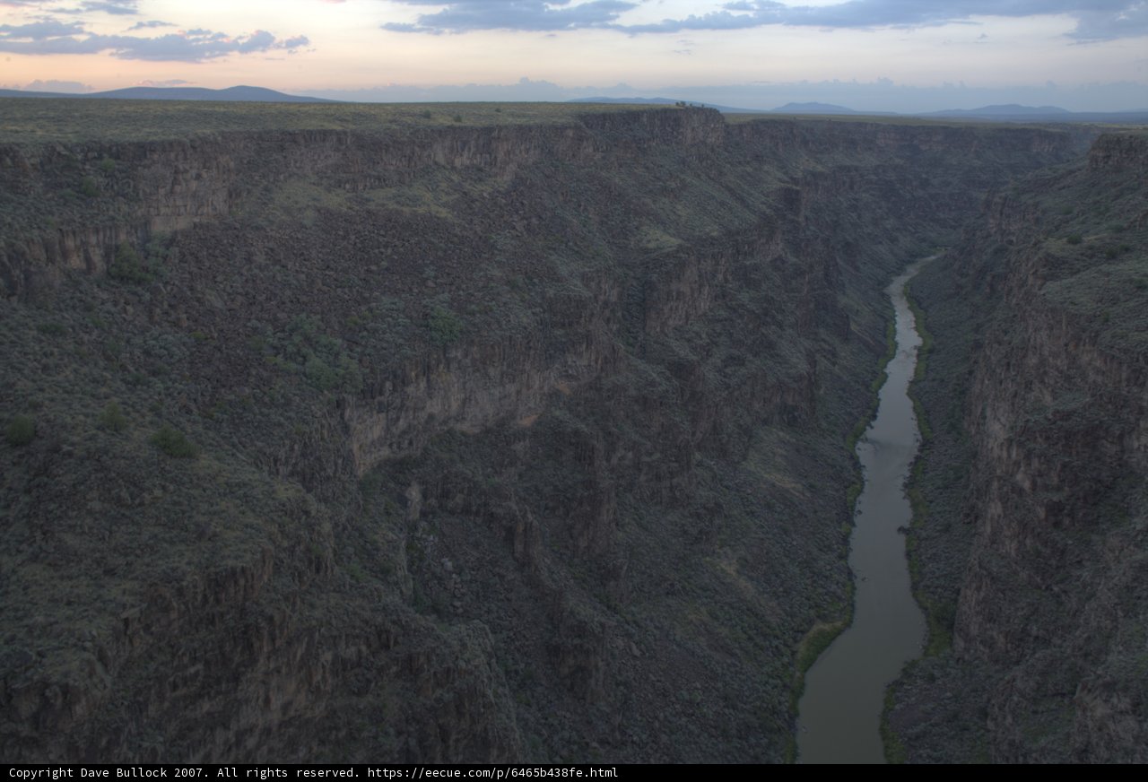 Dusk over the Canyon River