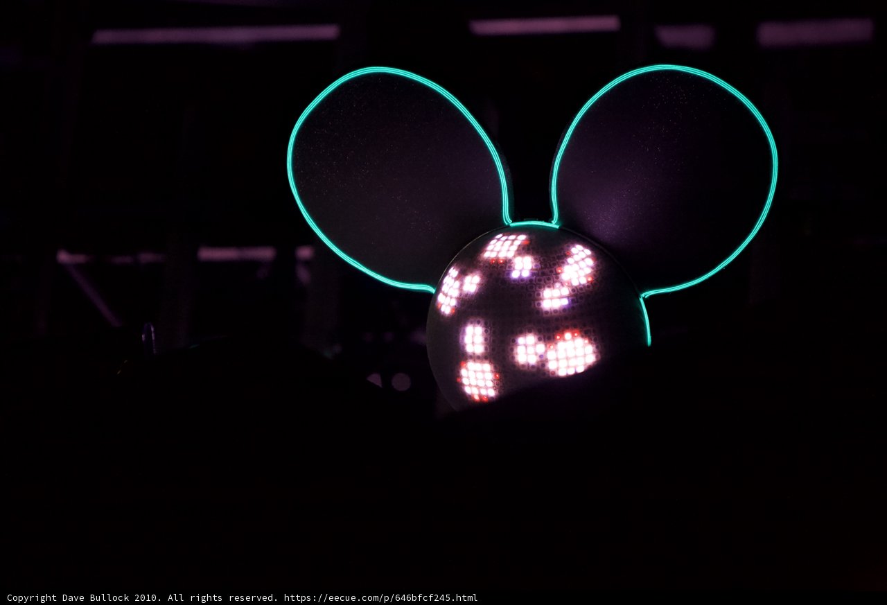 Glowing Mouse Head in the Dark