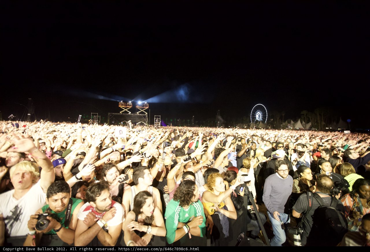 Nighttime Crowd at Coachella