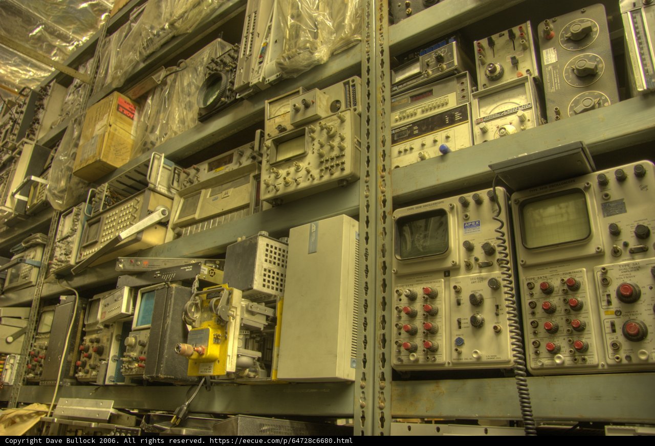 Electronics and Machines in an Architectural Warehouse