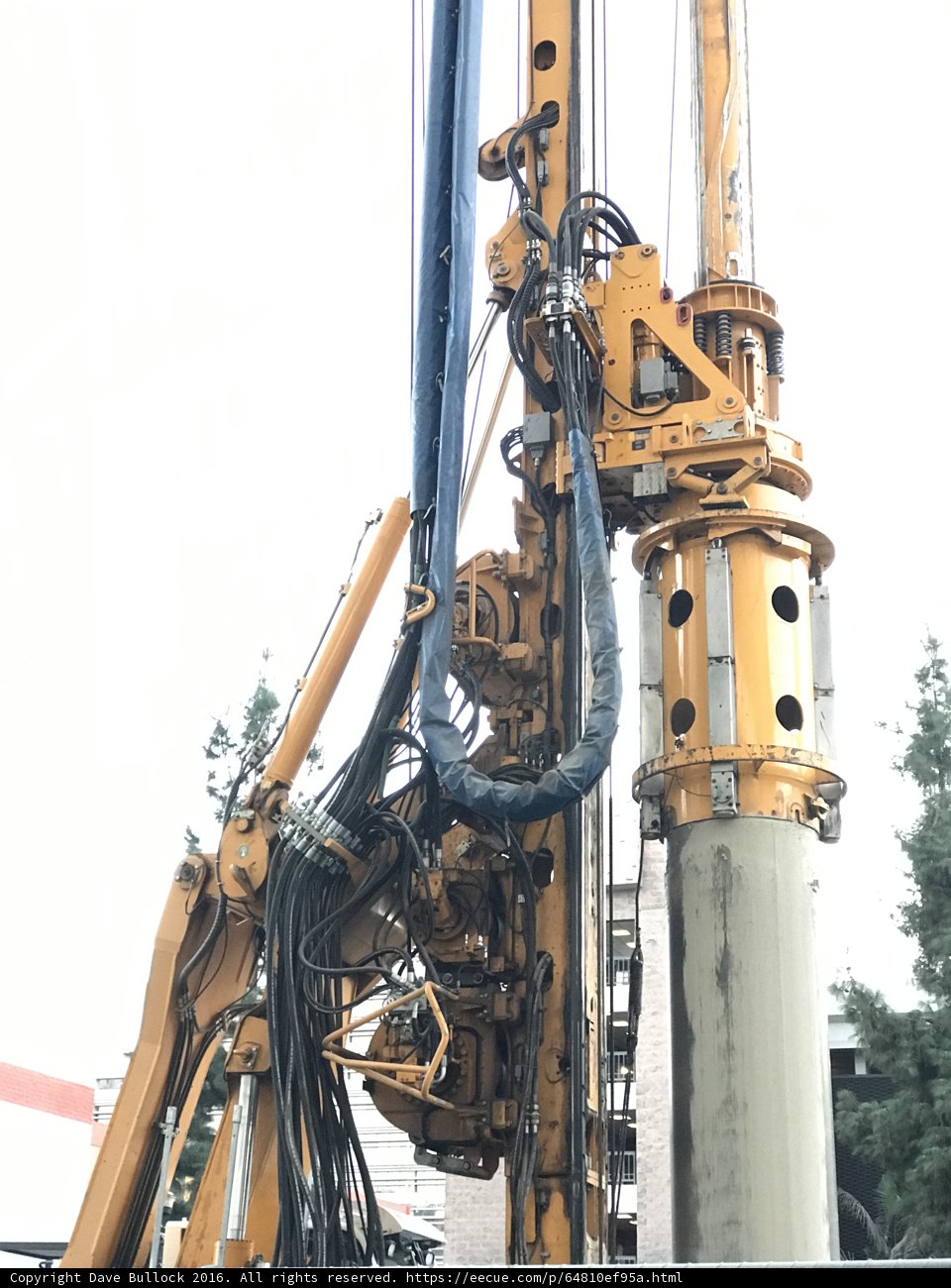 Big Rig Drilling on a Construction Site