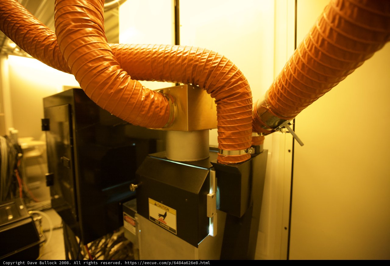 Industrial Pipe with Orange Hoses