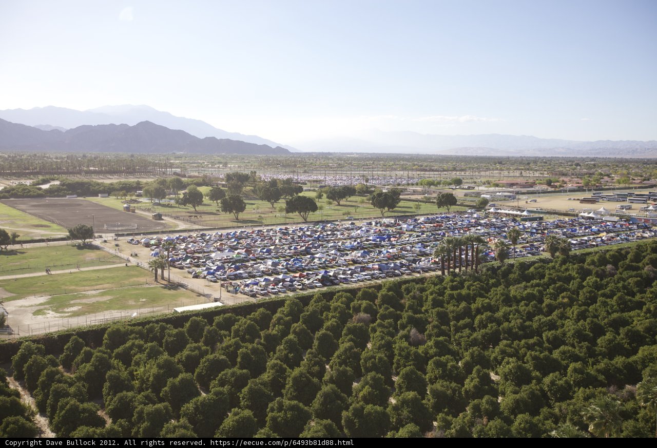 Coachella Parking Lot at Night