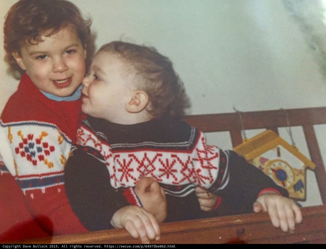 Two Young Boys in Cozy Sweaters