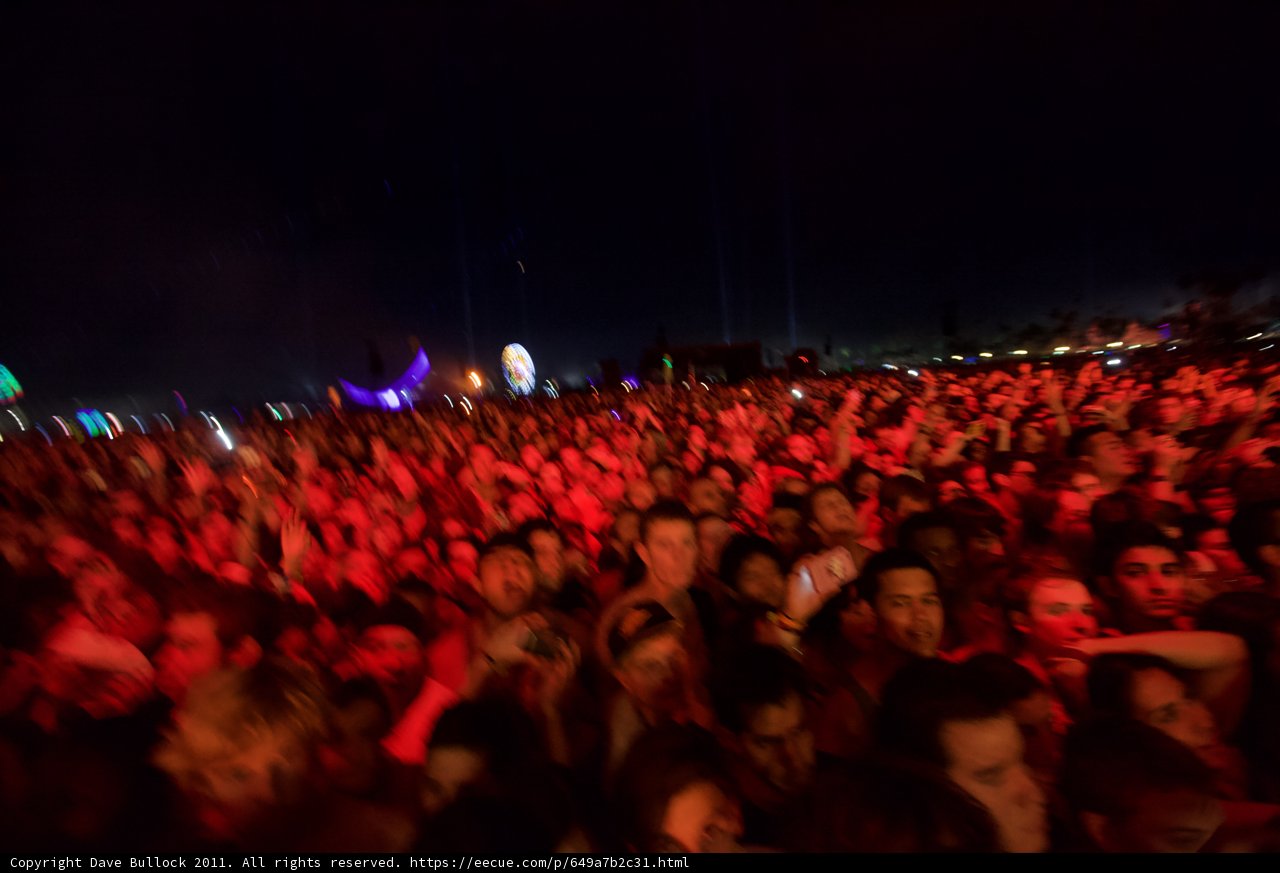 Coachella 2011: Nighttime Crowd at Outdoor Concert