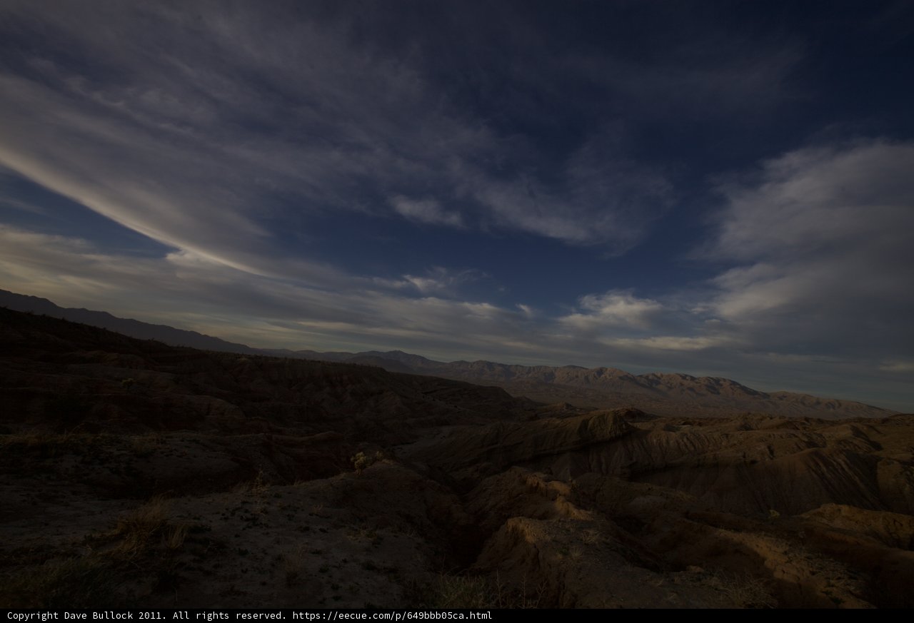Desert Sunset over the Mountains