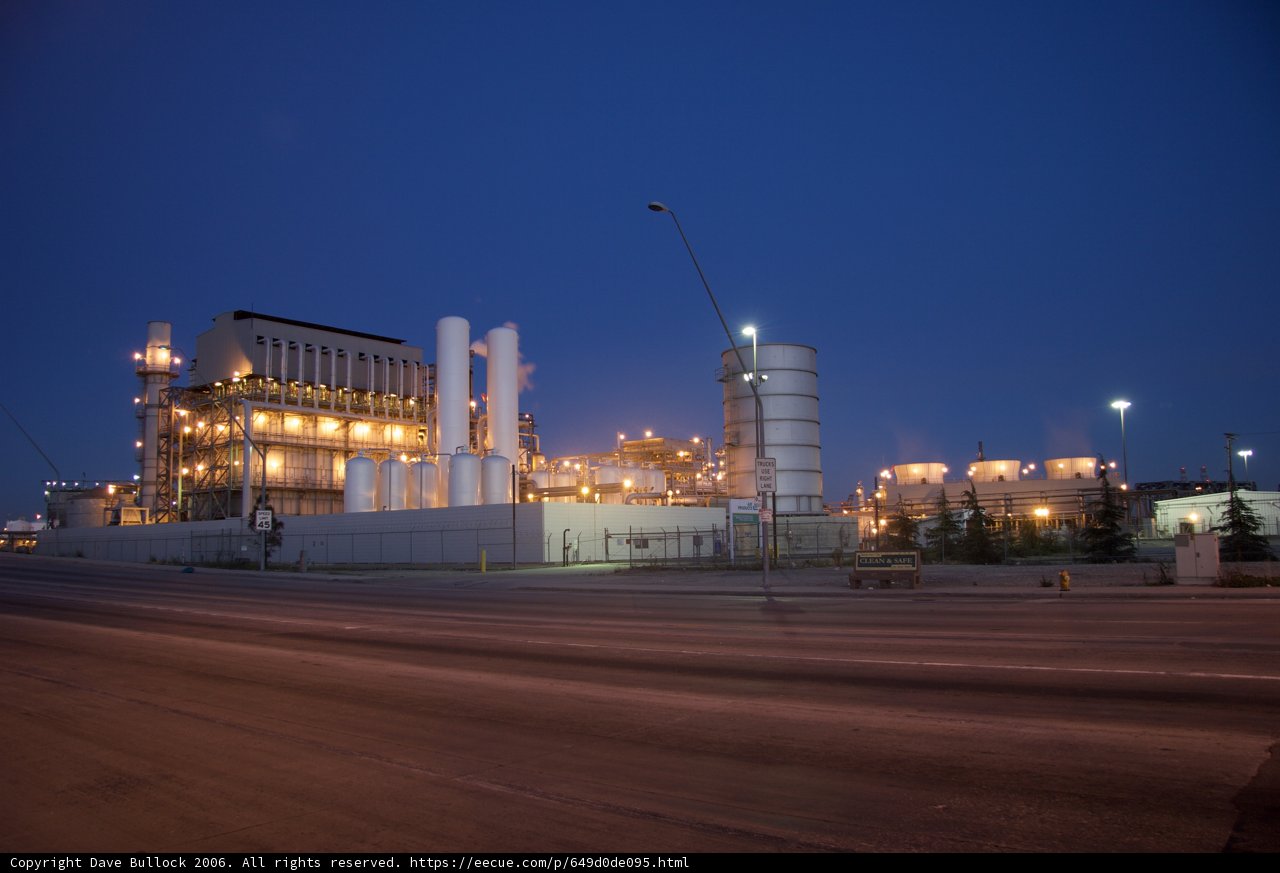 Illuminating the Night: A Look at a Powerful Industrial Plant