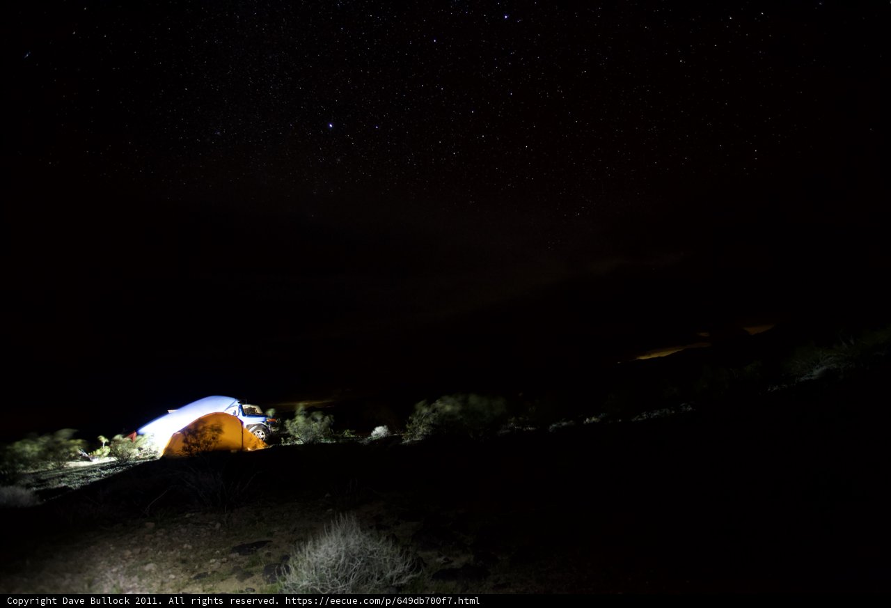 Mountain Tent under the Starry Night Sky