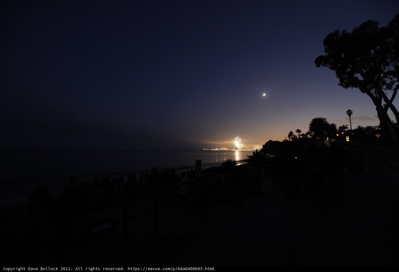 Moon and Venus Over the Ocean