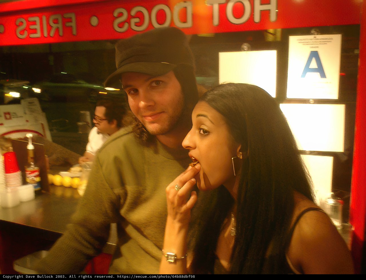 Snacking at the Hot Dog Joint