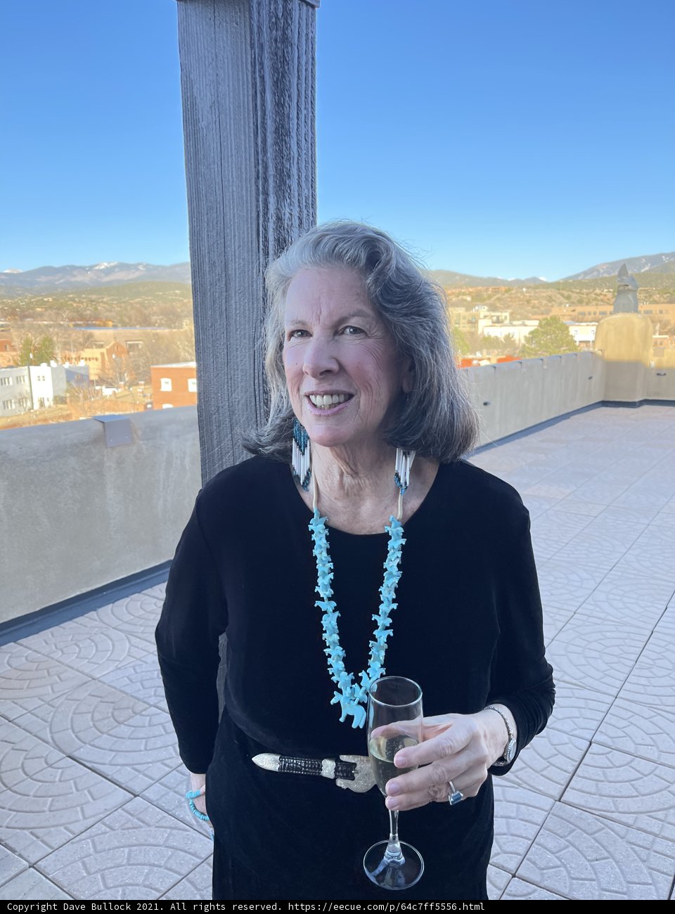 Rhoda B Enjoying the Scenery with a Glass of Wine