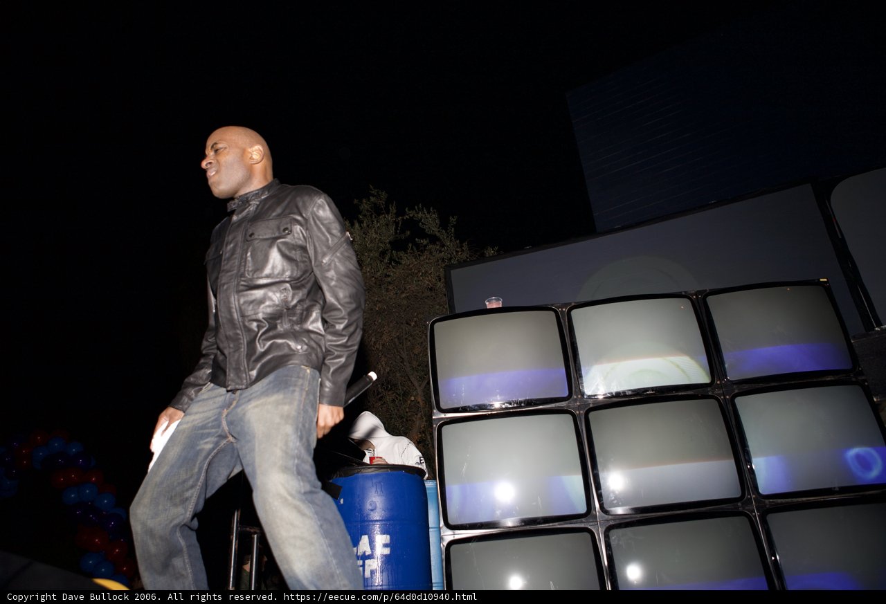 MC Q with Black Jacket and Night Sky