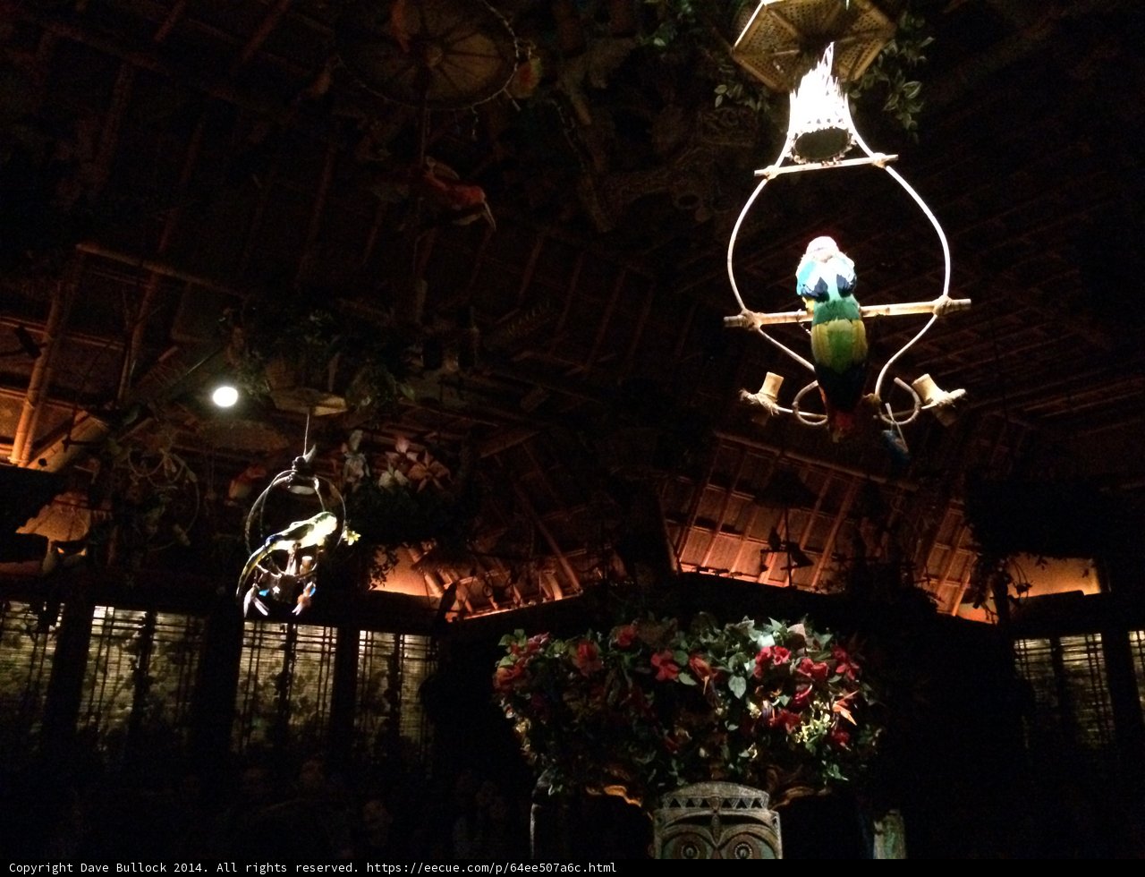 Jungle Cruise Parrot in Flower Arrangement