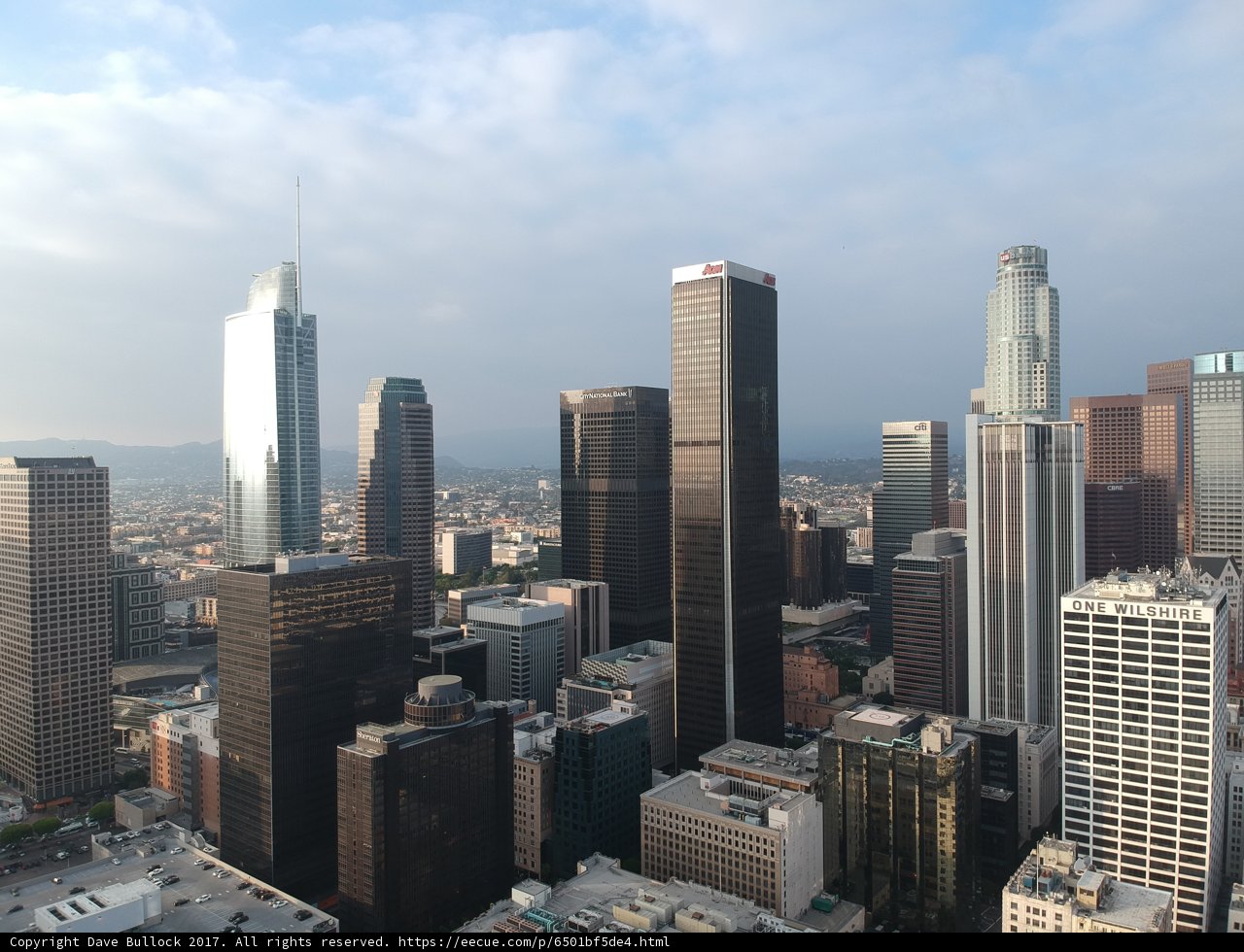 Aerial View of Los Angeles Skyline