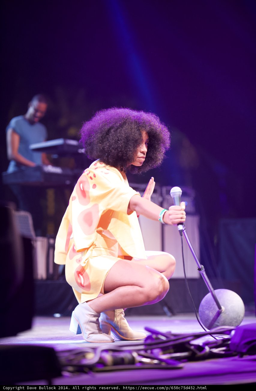Solange takes the stage with her Afro and style