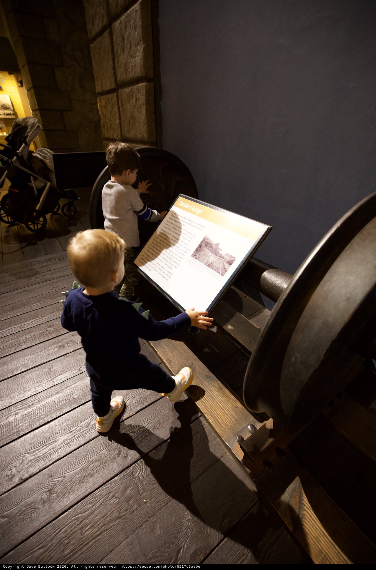 Young Explorers at Interactive Museum Cannon Exhibit