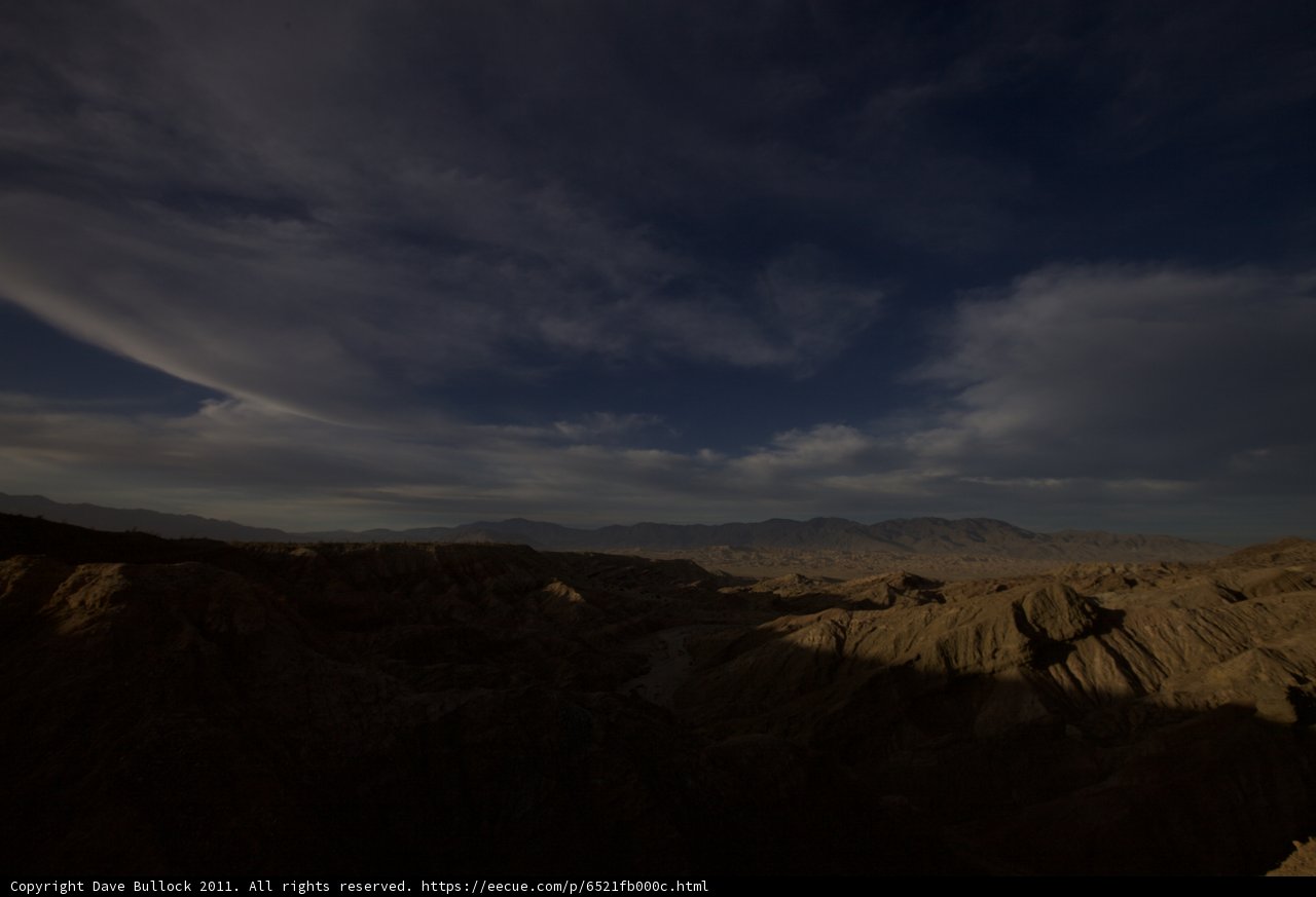 Desert Sunset over the Mountains