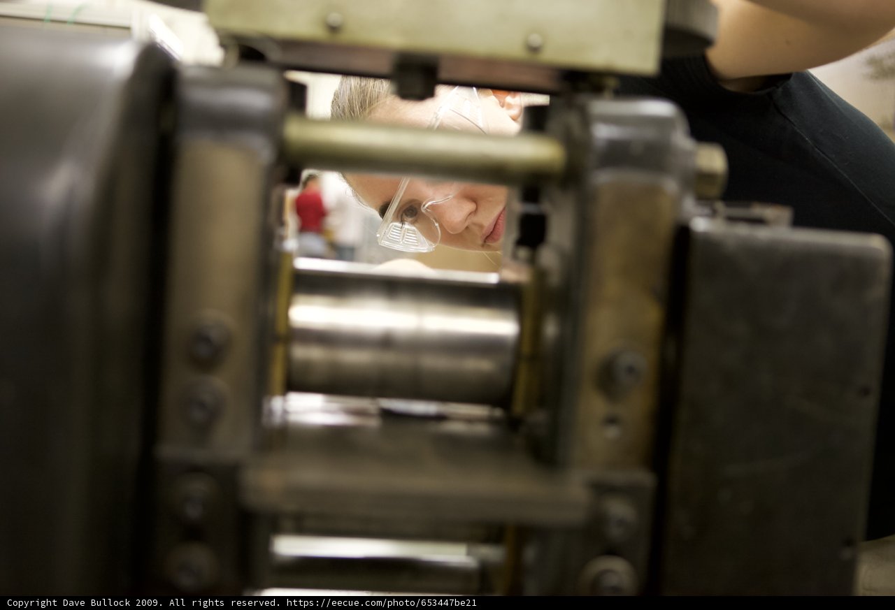 Woman at Work on Spiral Rotor Machine