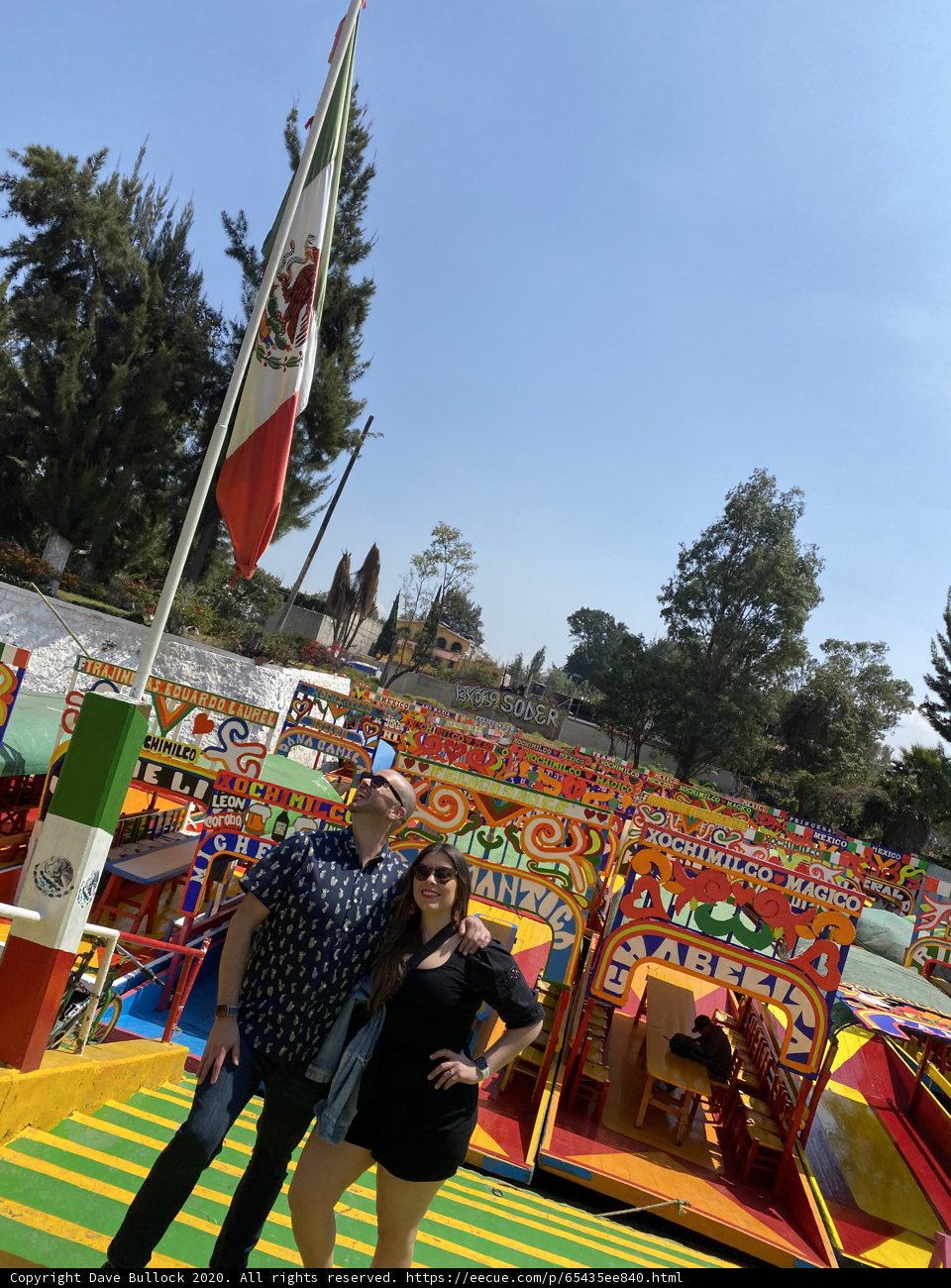 Colorful Boat Portrait in Xochimilco
