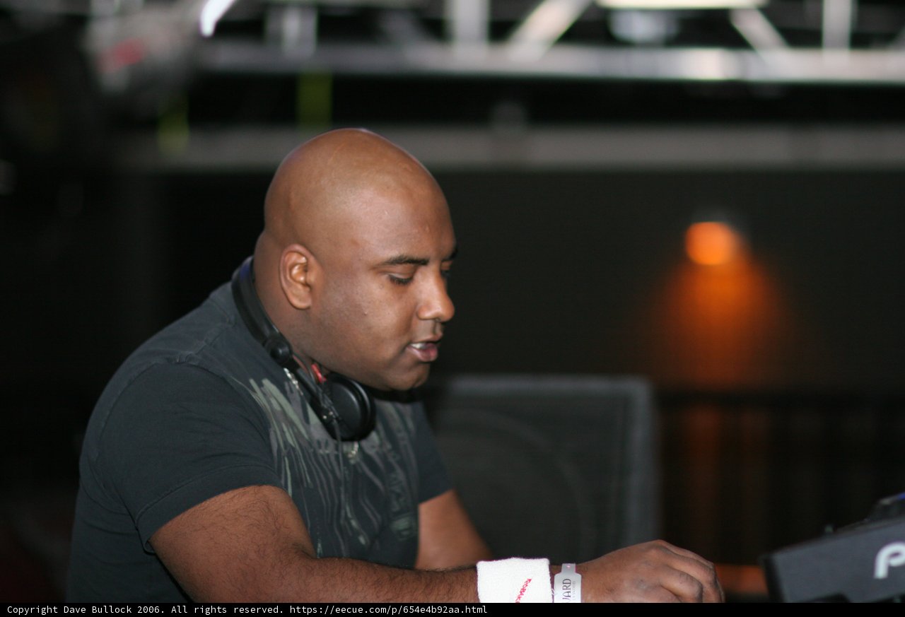 Funky Deejay Grooving to the Beat