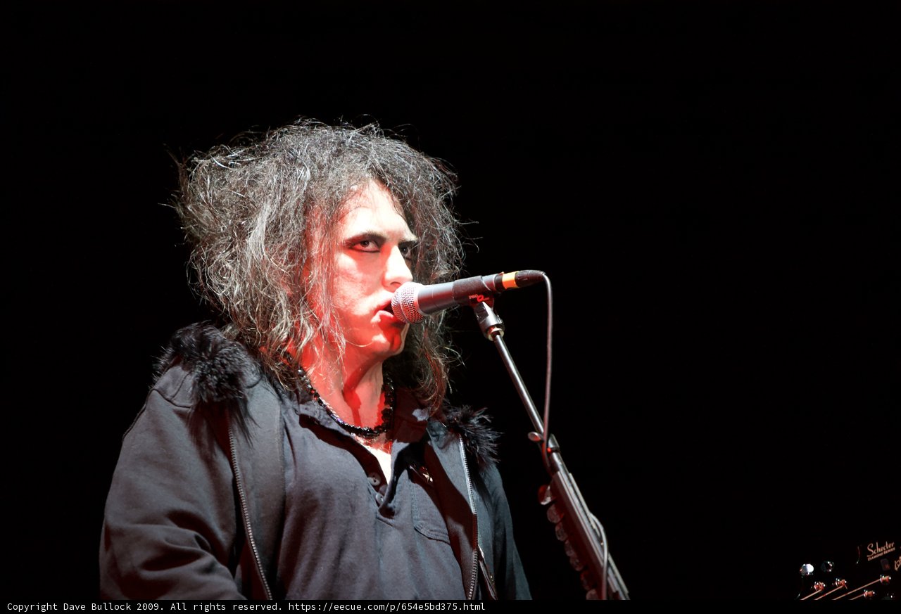Robert Smith performs with the Cure at the O2 Arena