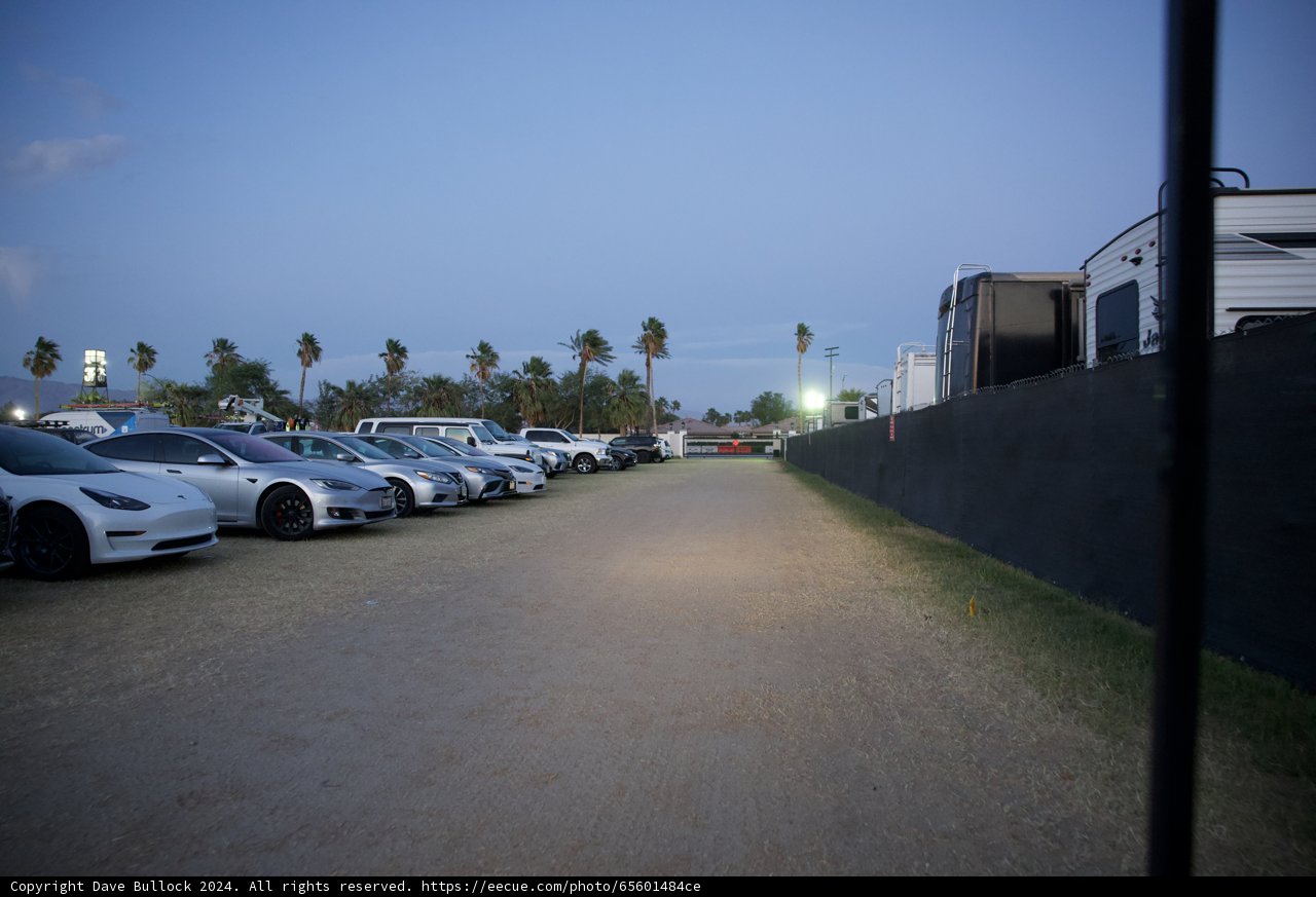 Twilight Gathering of High-Performance Vehicles at Coachella 2024