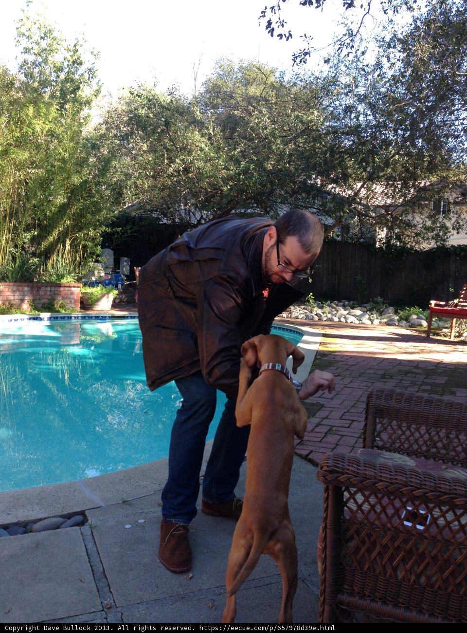Man and his furry friend