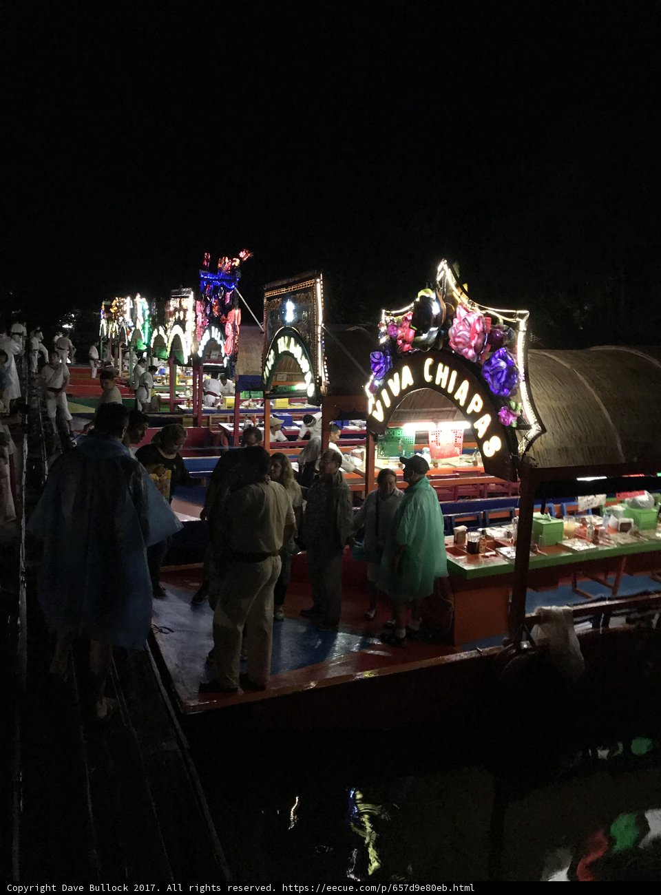 Night boat ride at the amusement park