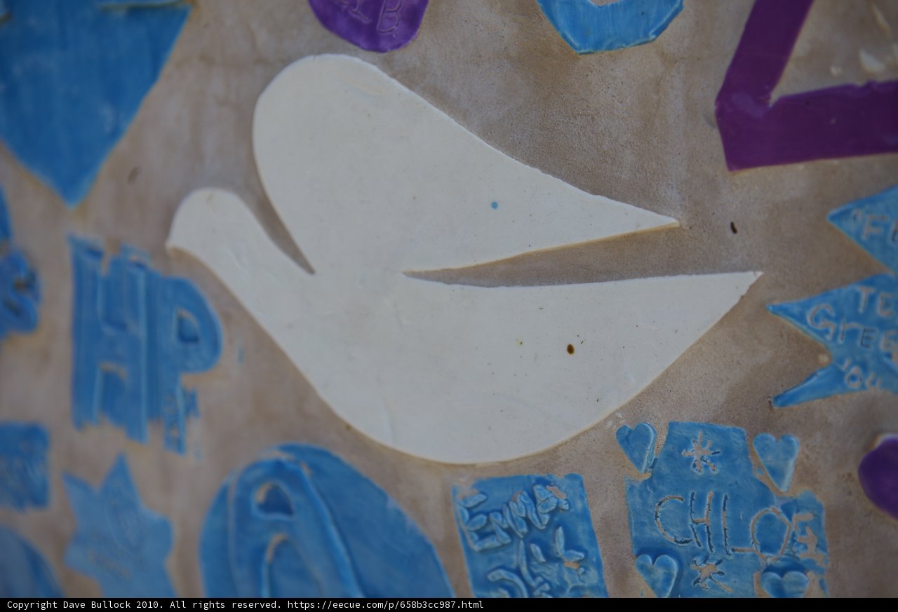 Blue and White Dove Mural