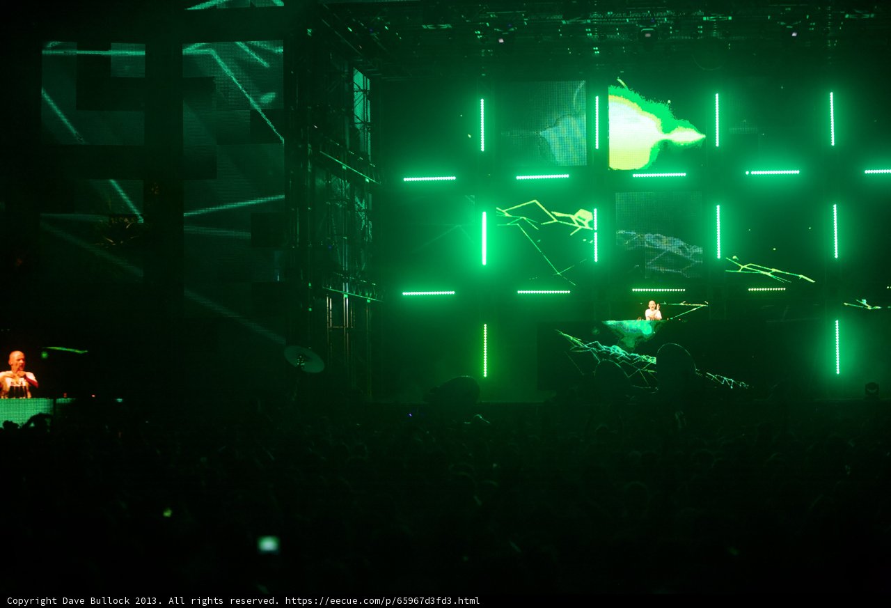Green Spotlight on the Stage