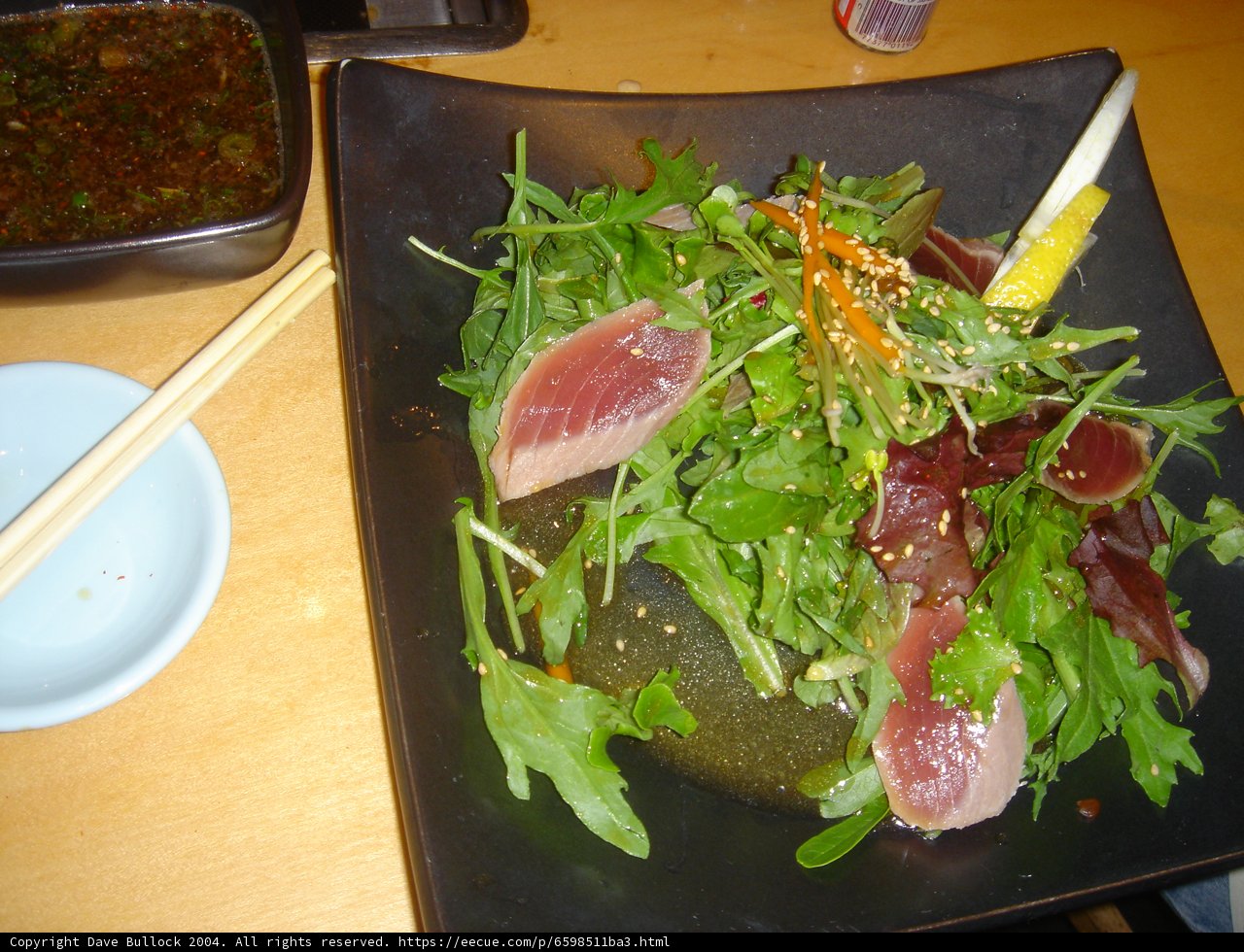 Arugula Salad with Chopsticks
